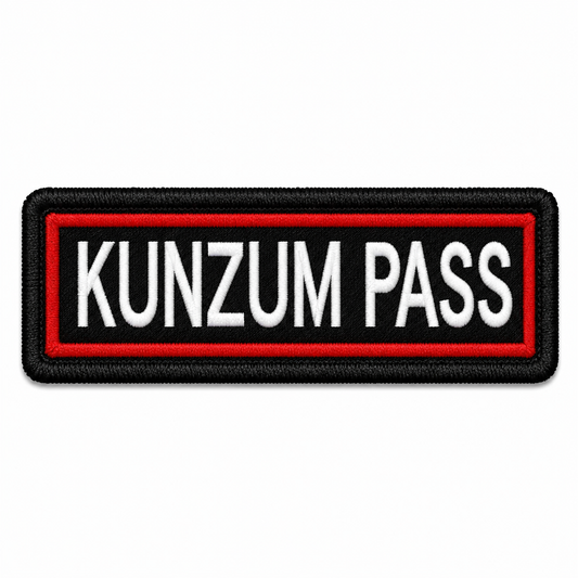 Kunzum Pass Expedition Embroidery Patch – 1 × 4 Inches