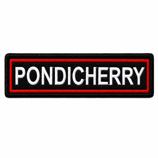 Pondicherry Expedition Embroidery Patch – 1 × 4 Inches