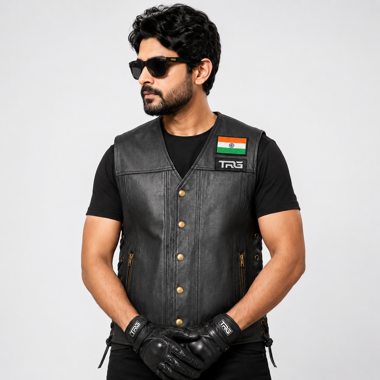 Trg07 Pure Leather Riding vest