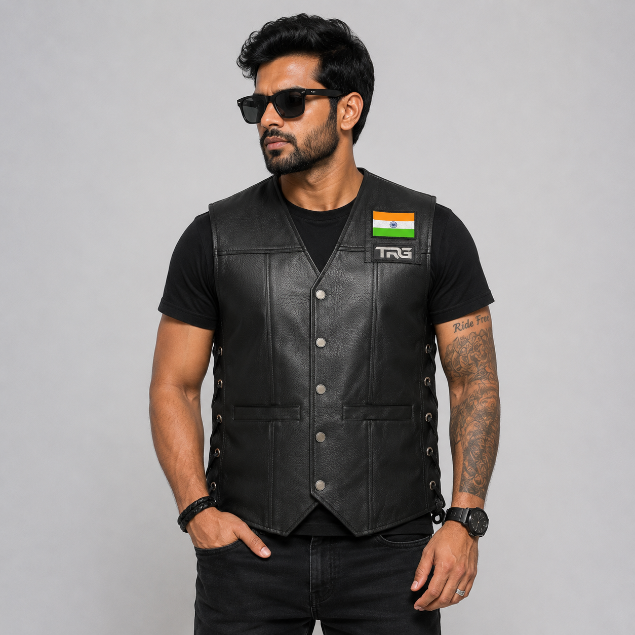Trg06 Synthetic Leather Vest