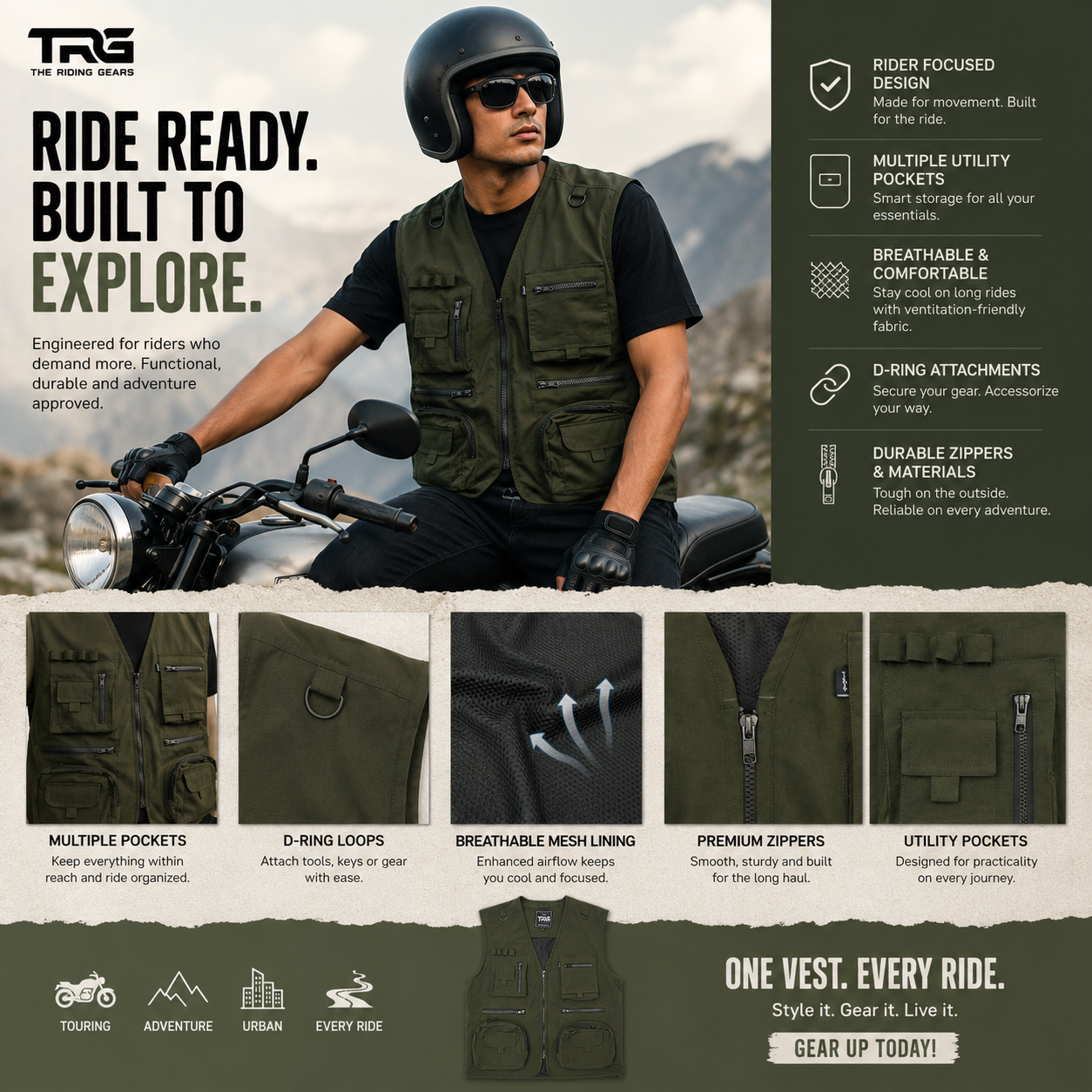 Trg017 Tactical/Utility/Riding vest