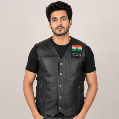 Trg07 Pure Leather Riding vest