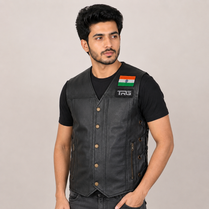 Trg07 Pure Leather Riding vest