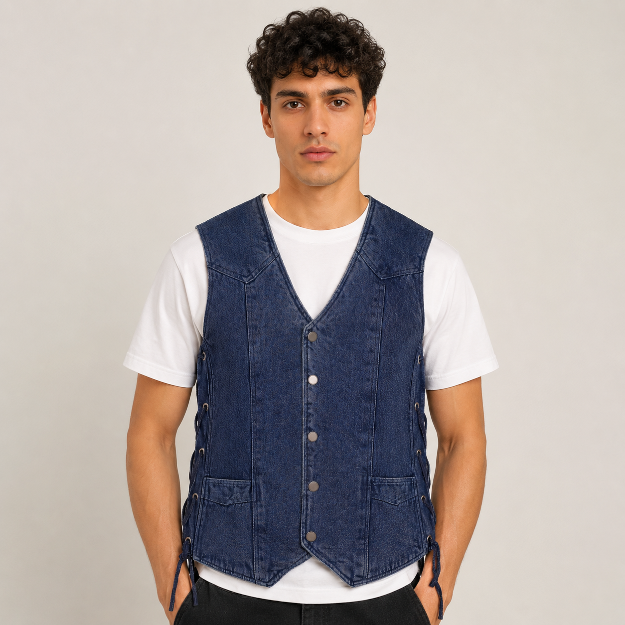 Trg09  Denim Riding Vest