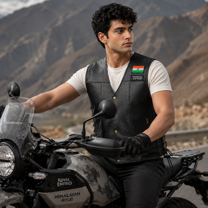 Trg05 faux/synthetic leather riding vest