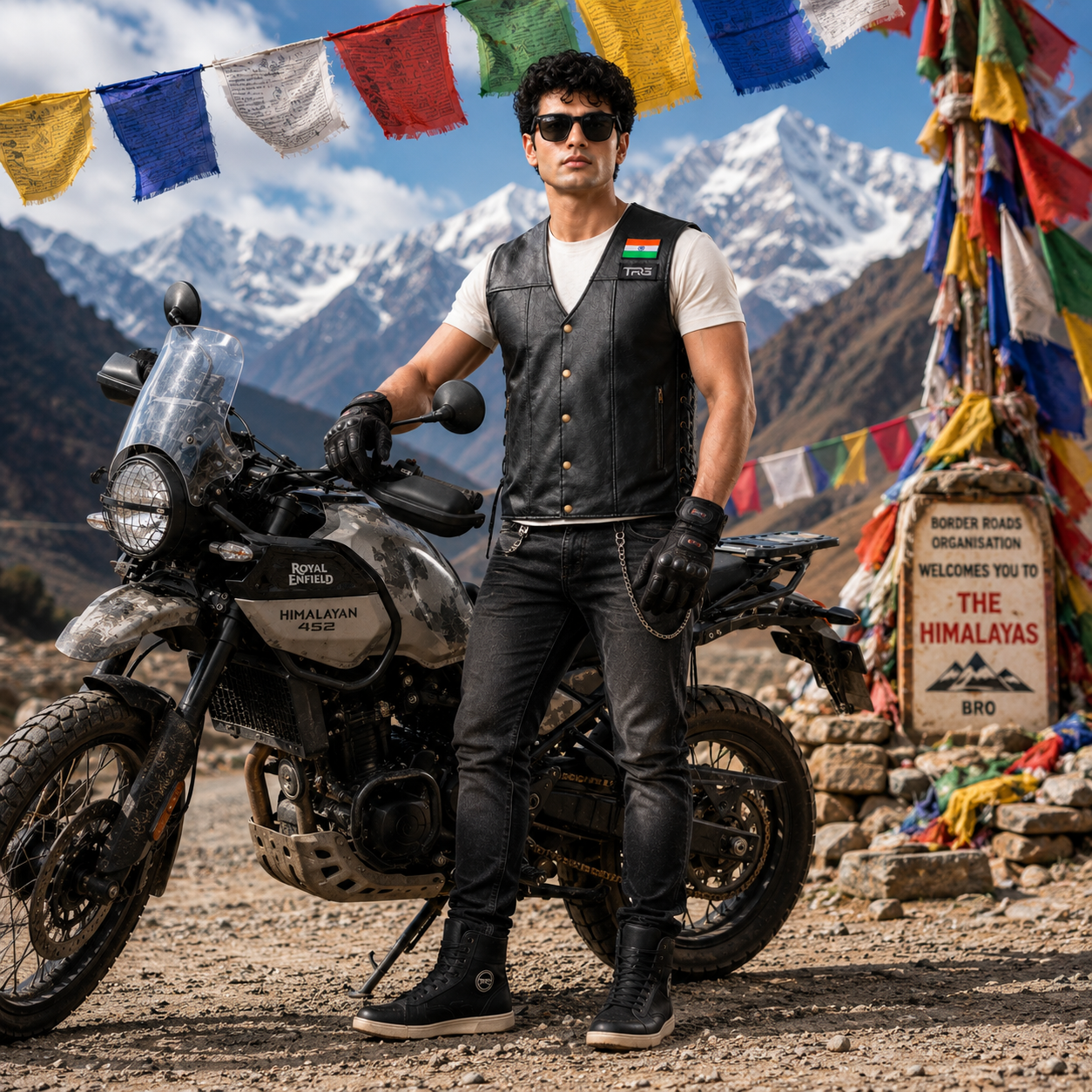 Trg05 faux/synthetic leather riding vest