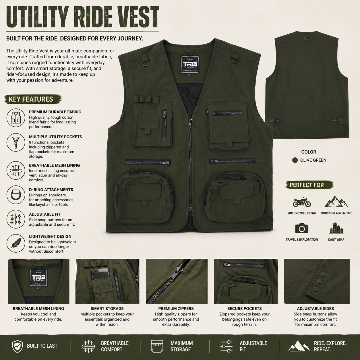 Trg017 Tactical/Utility/Riding vest
