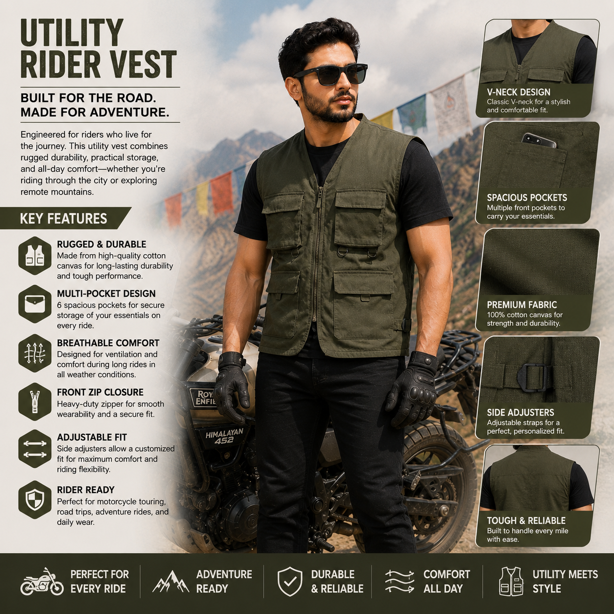 Trg019 utility/riding vest