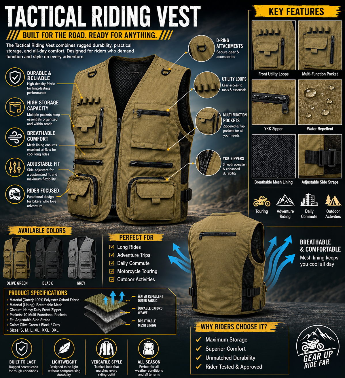Trg017 Tactical/Utility/Riding vest