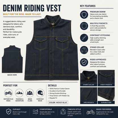 TRG020 Sons of Anarchy Style Denim Vest