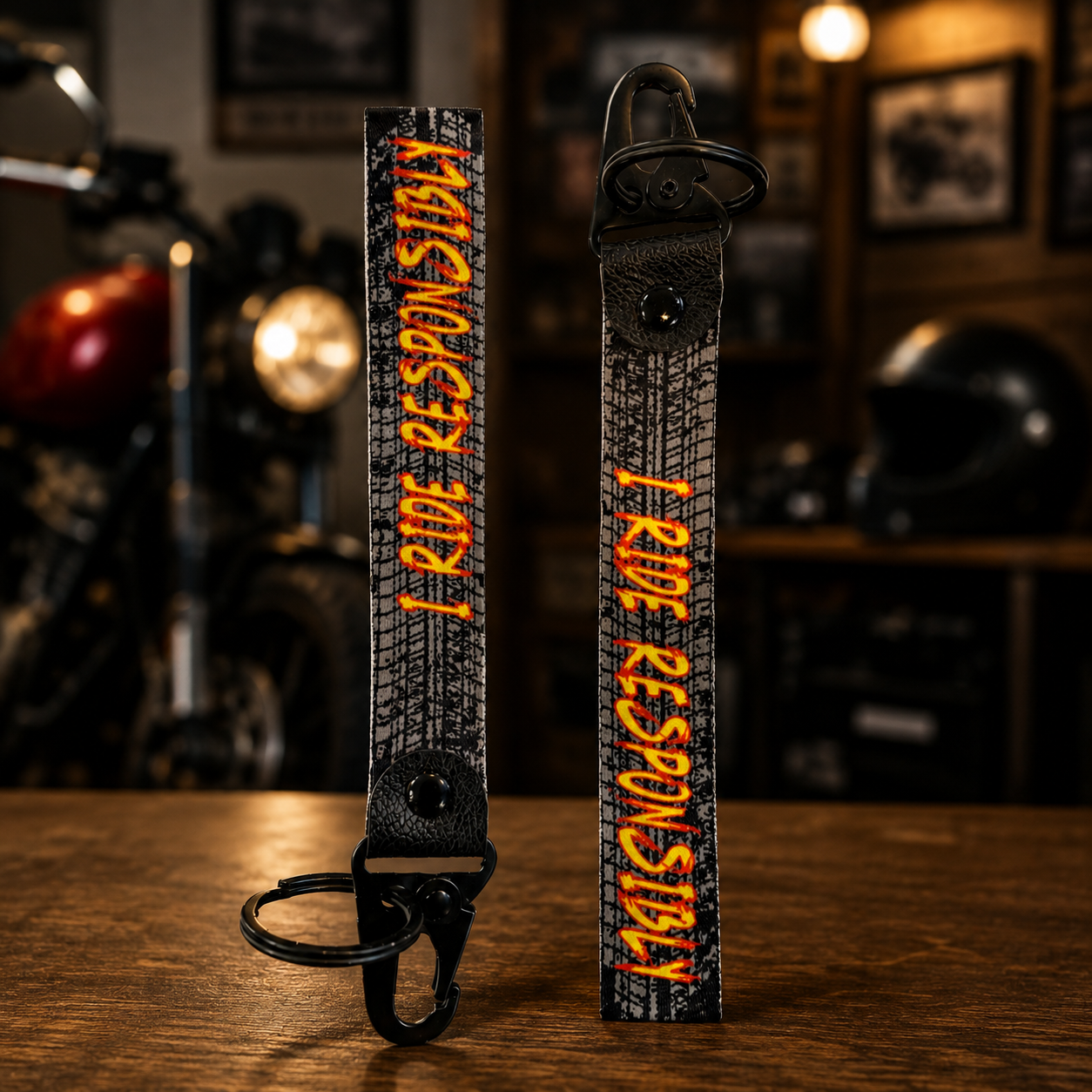I Ride Responsibly Keychain