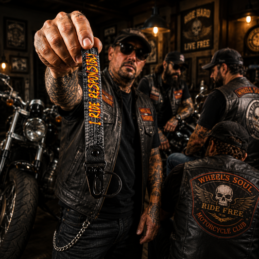 I Ride Responsibly Keychain (8 × 1 Inch)