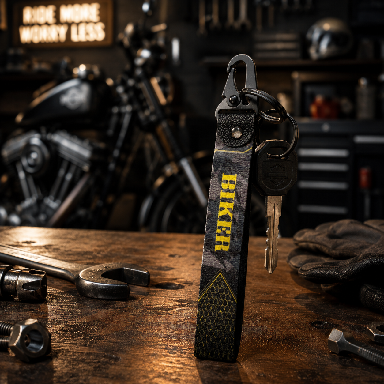Biker Keychain