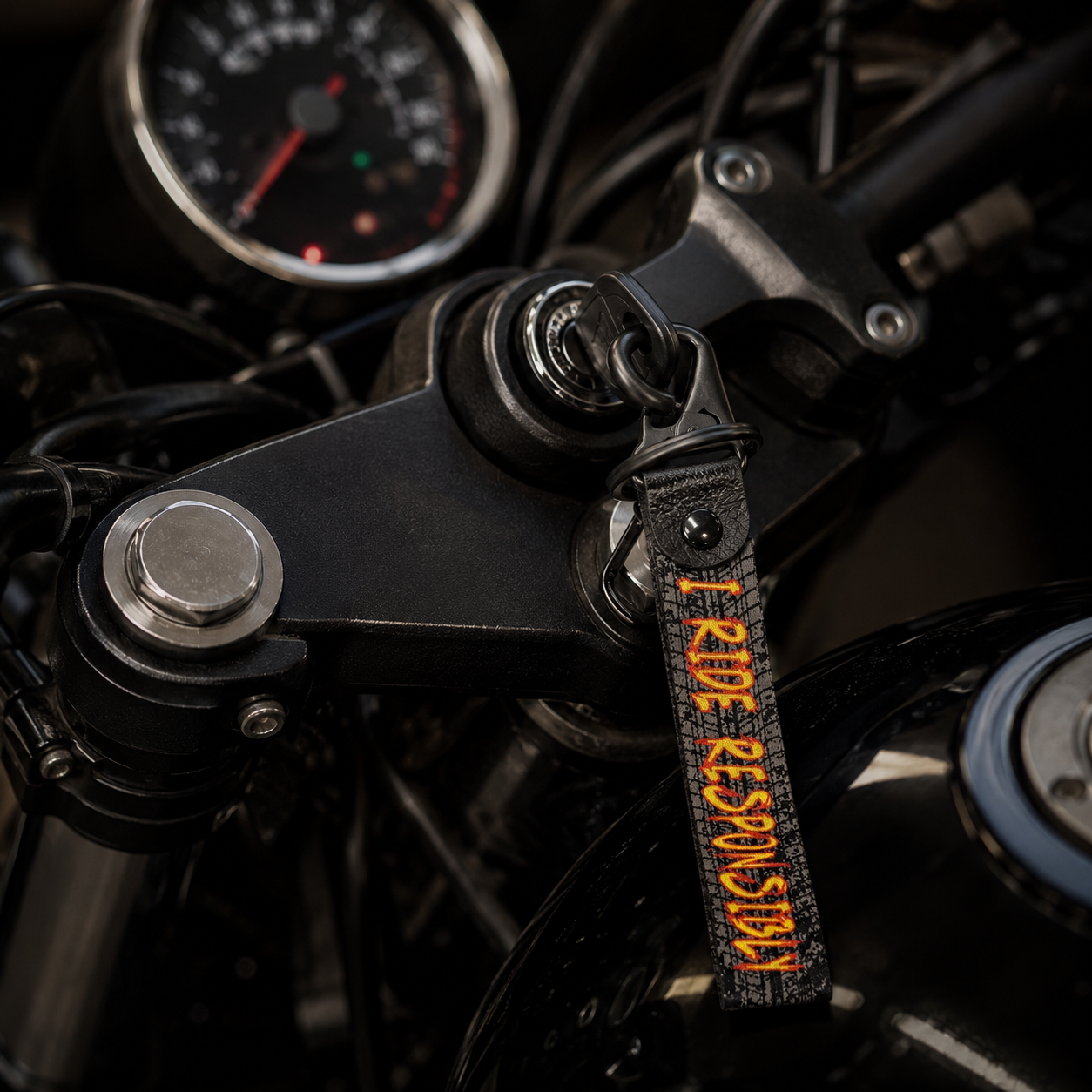 I Ride Responsibly Keychain