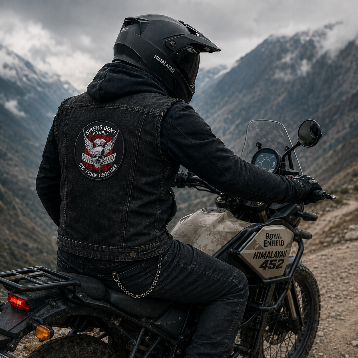 Bikers Don't Go Grey Back Patch 9 Inches