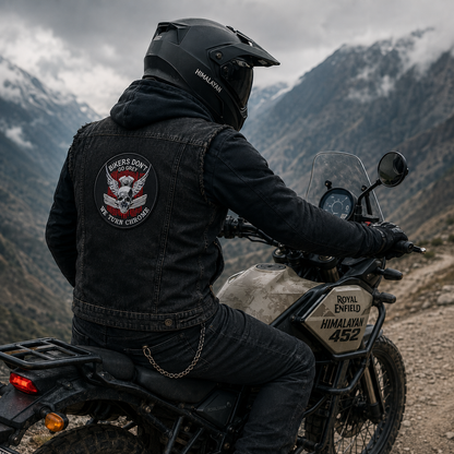 Bikers Don't Go Grey Back Patch 9 Inches