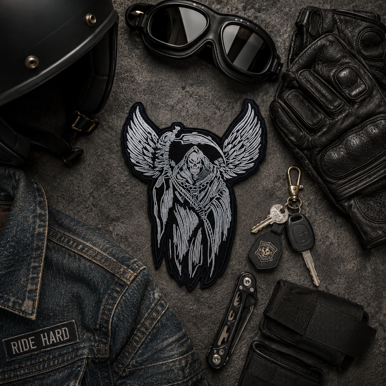 Angel Back Premium Embroidered Patch | Iron-On & Sew-On | 11 × 8.5 Inches