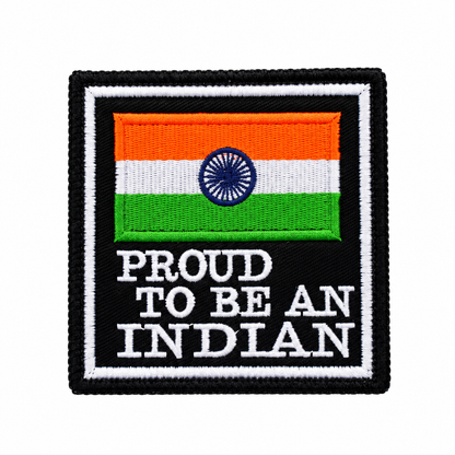 Proud To Be An Indian Premium Embroidered Biker Patch | Iron-On & Sew-On | 3 × 3 Inches