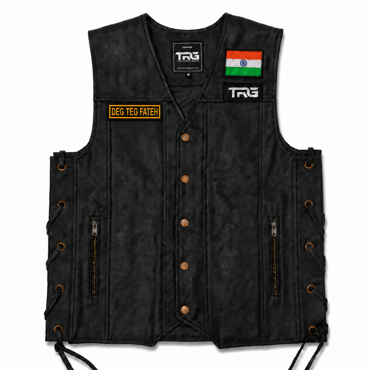 Deg Teg Fateh Biker Embroidery Patch – 1 × 5 Inches