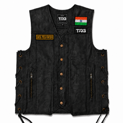 Deg Teg Fateh Biker Embroidery Patch – 1 × 5 Inches