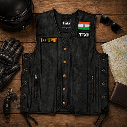 Deg Teg Fateh Biker Embroidery Patch – 1 × 5 Inches