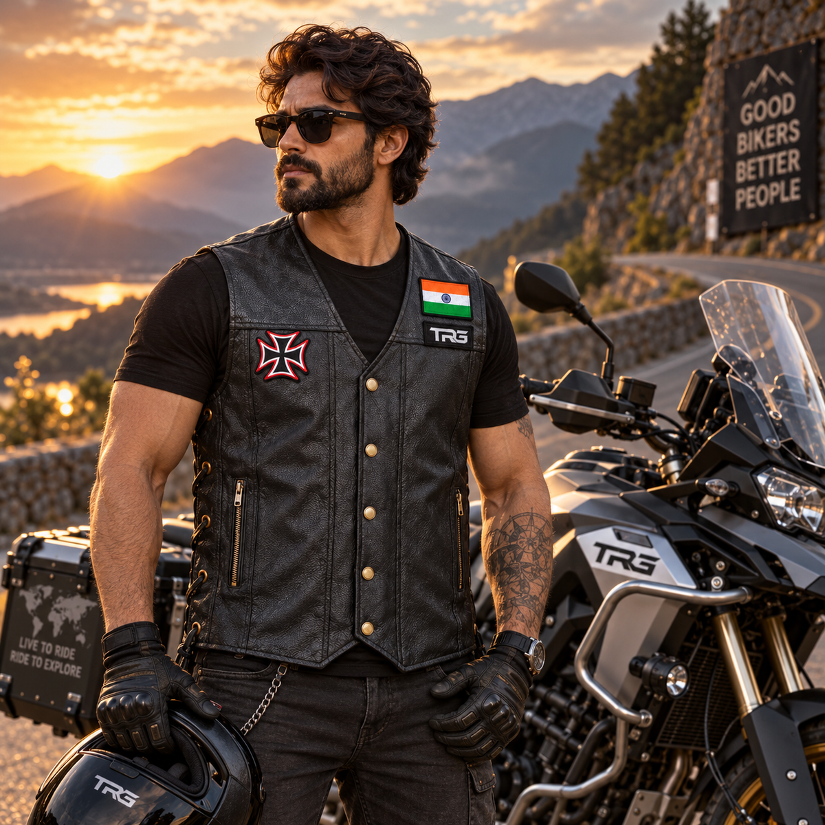 Cross Emblem Premium Embroidered Biker Patch | Iron-On & Sew-On | 3 × 3 Inches