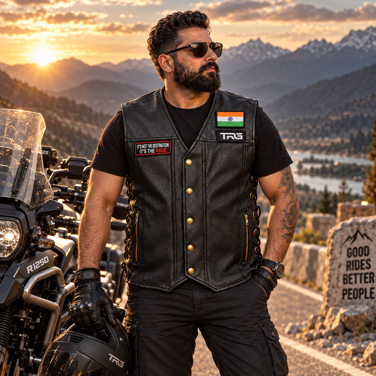 It's Not The Destination Its The Ride Premium Embroidered Biker Patch | Iron-On & Sew-On | 1.5 × 3.7 Inches