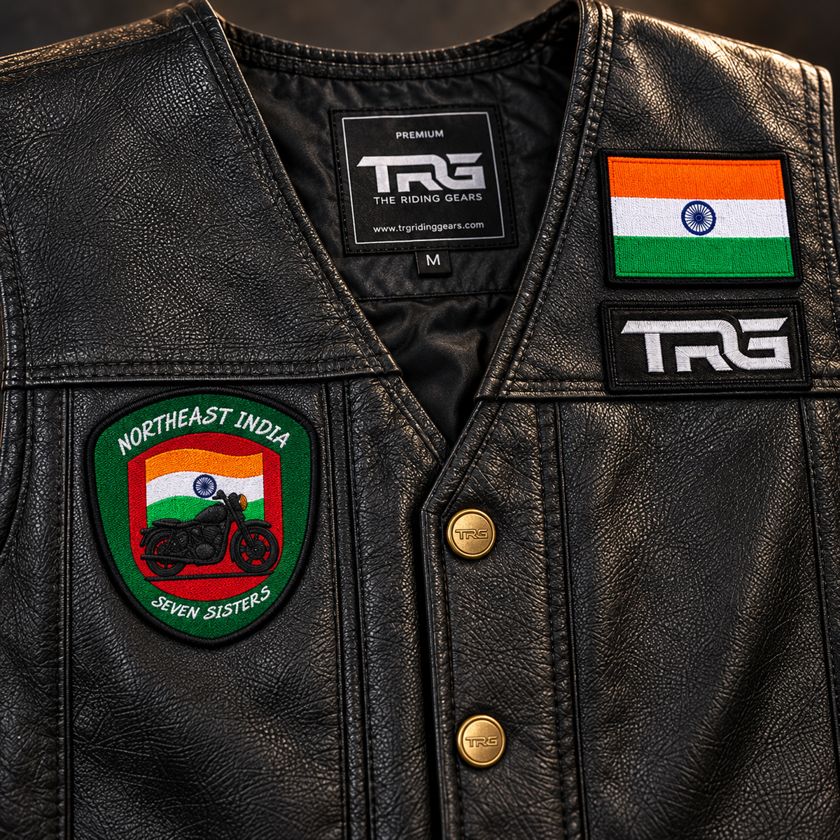 Northeast India Seven Sisters Premium Embroidered Biker Patch | Iron-On & Sew-On | 3.5 × 3.7 Inches