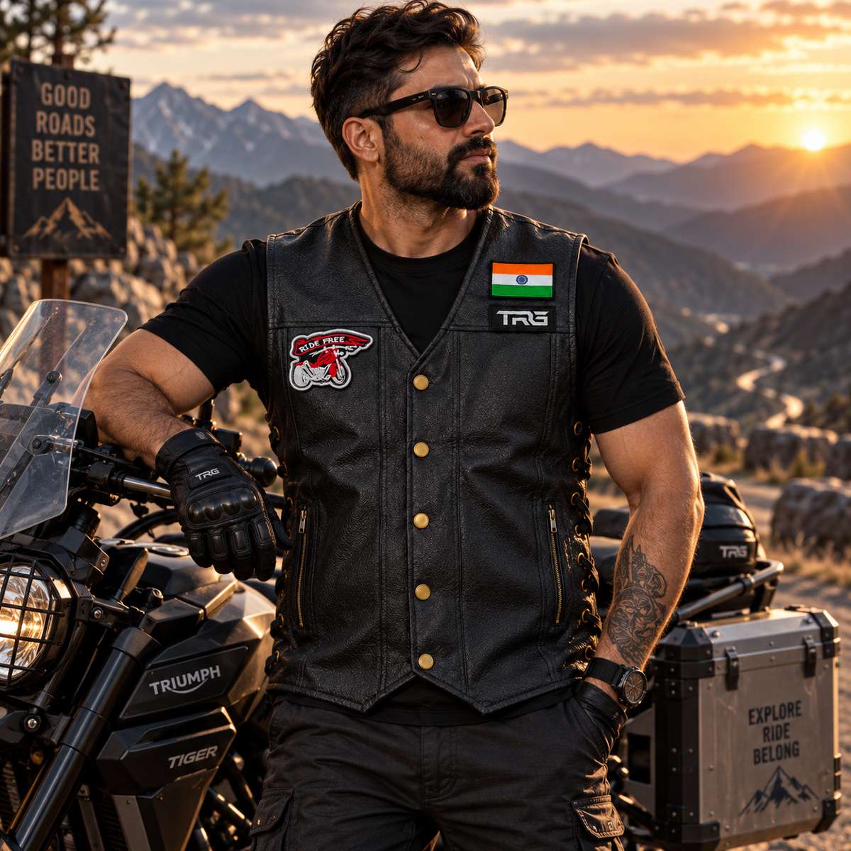 Ride Free Premium Embroidered Biker Patch | Iron-On & Sew-On | 2.5 × 3.5 Inches