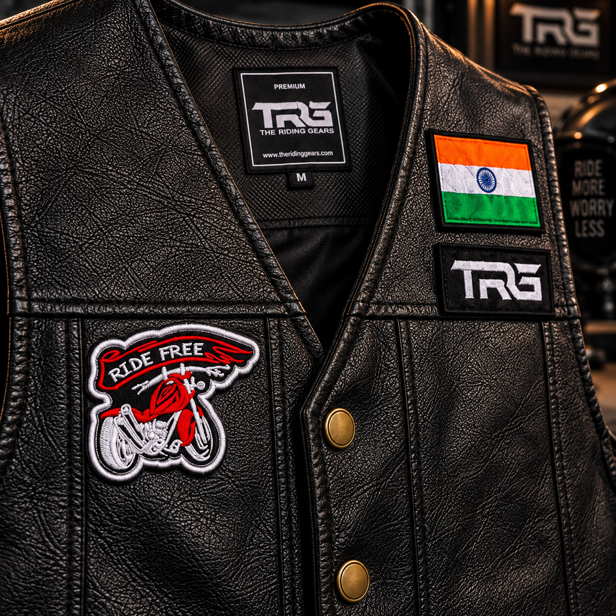 Ride Free Premium Embroidered Biker Patch | Iron-On & Sew-On | 2.5 × 3.5 Inches