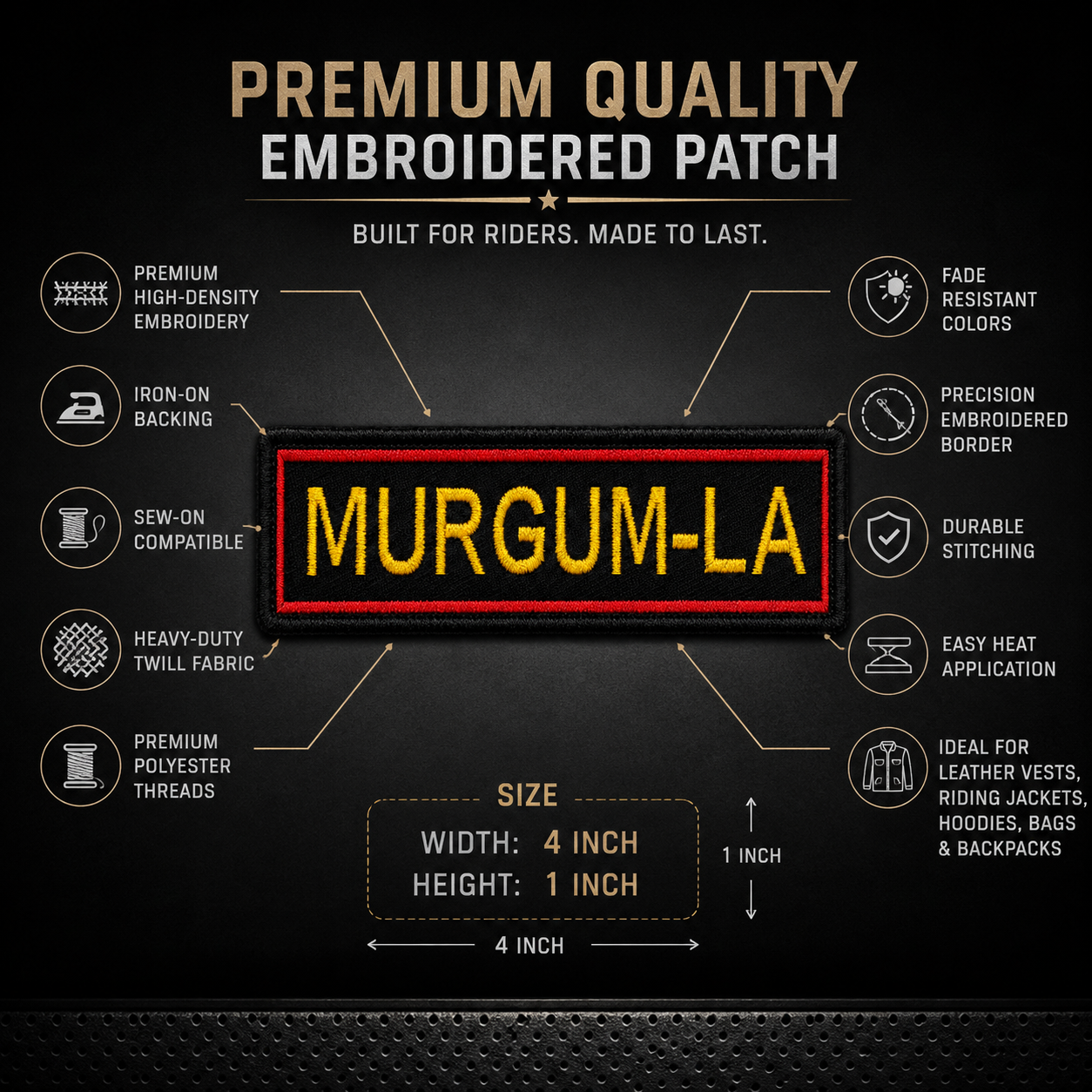Murgum-La Expedition Embroidery Patch – 1 × 4 Inches