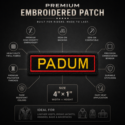 Padum Expedition Embroidery Patch – 1 × 4 Inches