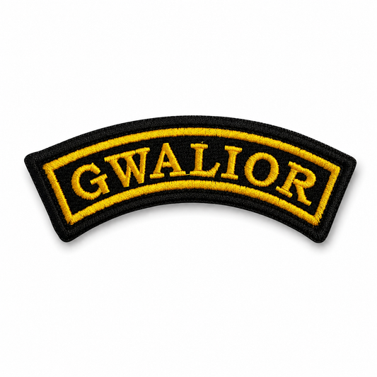 Gwalior State Embroidered Front Patch – 3 × 1 Inch Iron-On & Sew-On Patch
