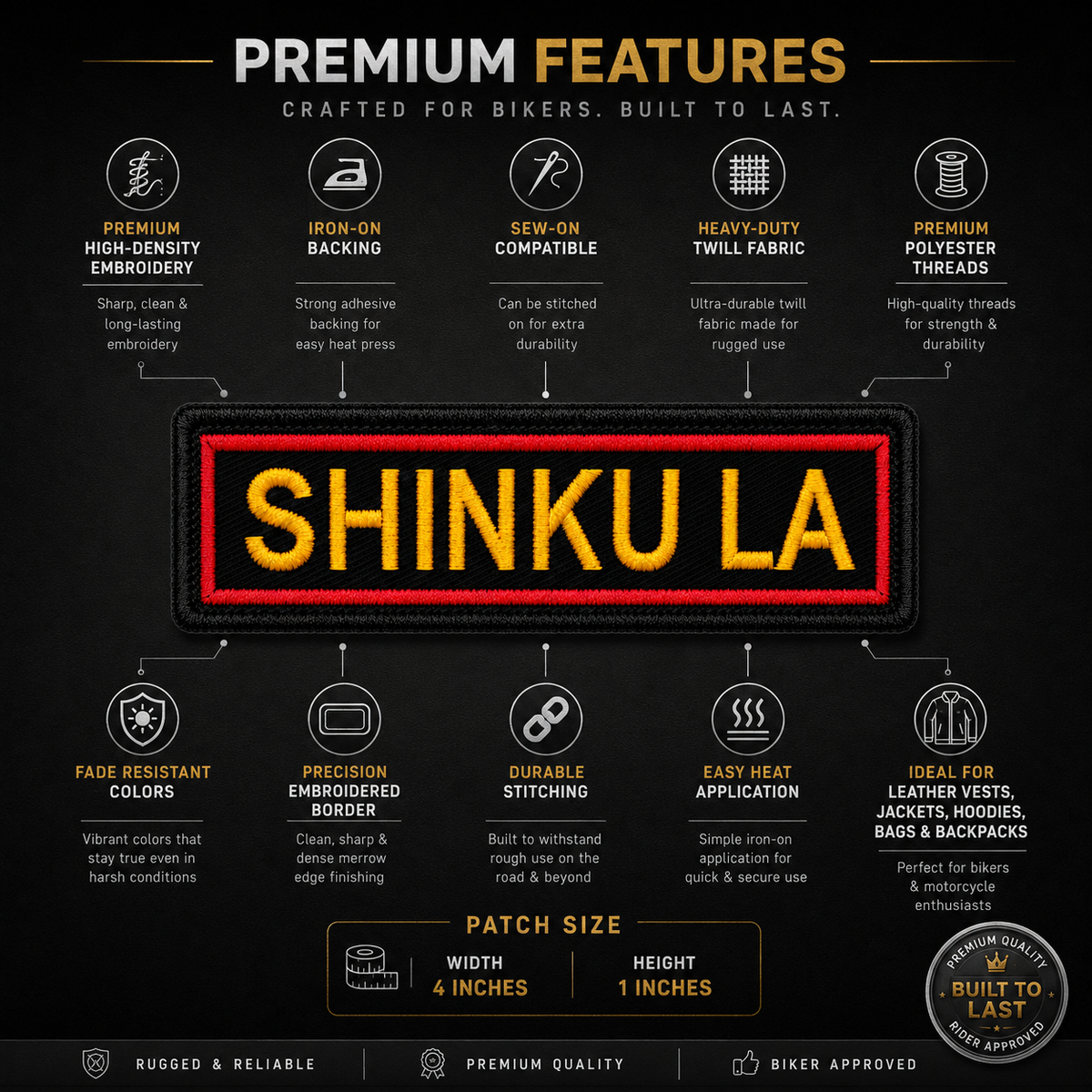 Shinku La Expedition Embroidery Patch – 1 × 4 Inches