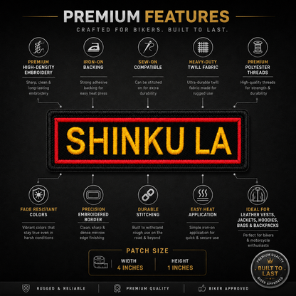 Shinku La Expedition Embroidery Patch – 1 × 4 Inches