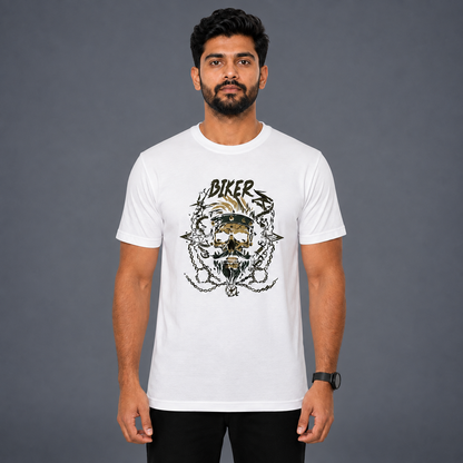 Biker Skull Chain Tshirt