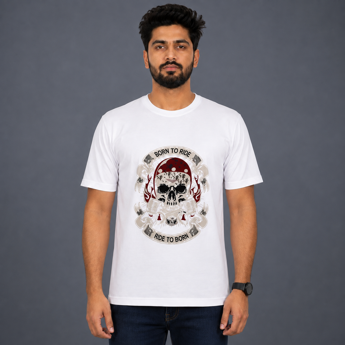 Born To Ride Ride To Born Biker T-shirt