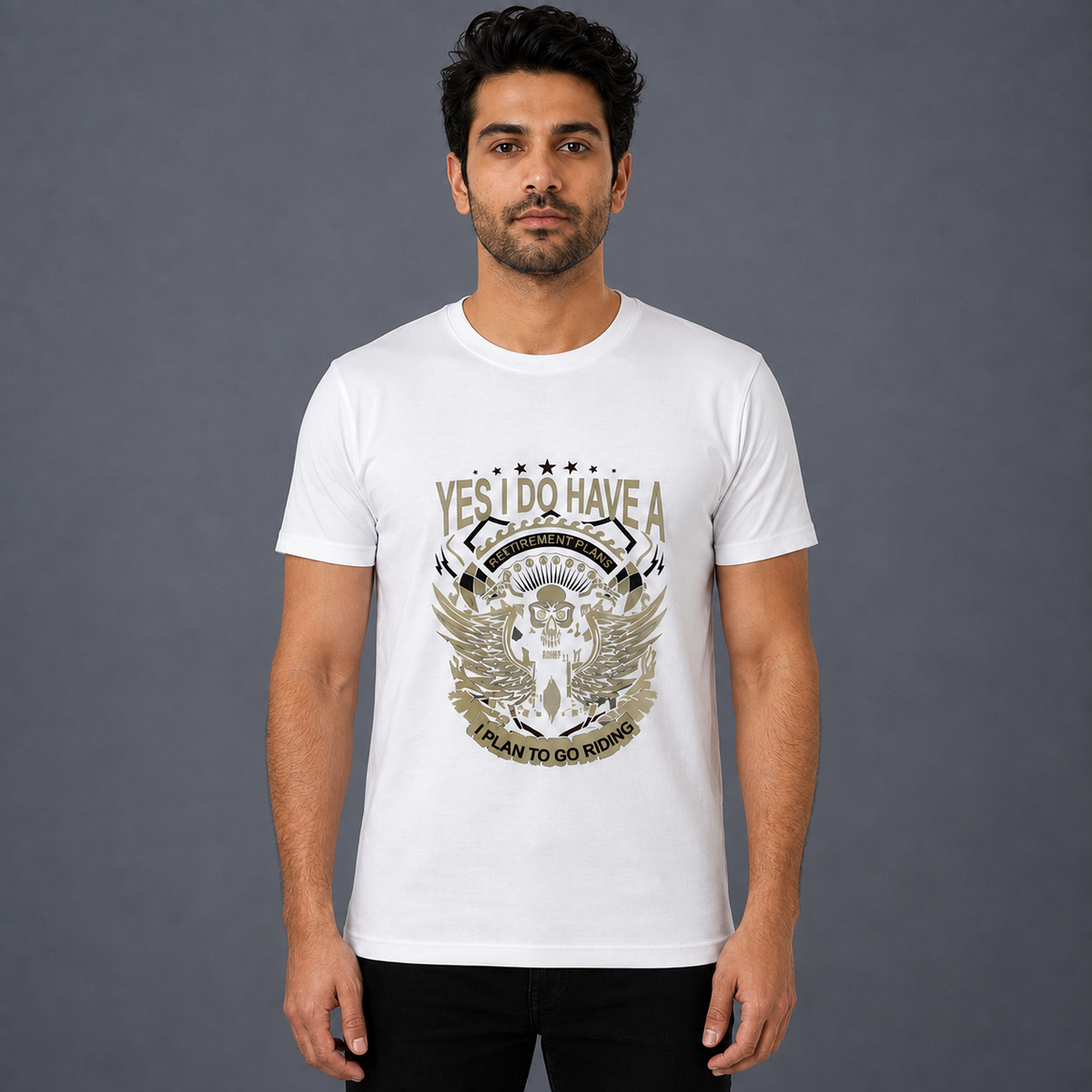 Yes I Do Have Retirement Plan Biker T-shirt