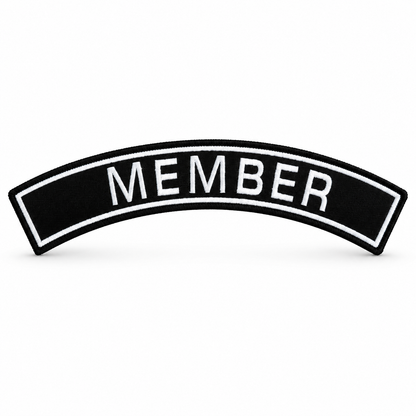 Member Back Embroidery Patch, 11*4 inches