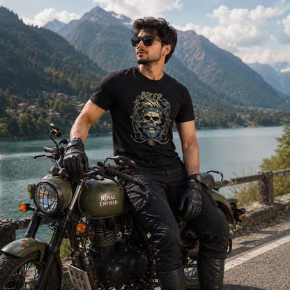 Biker Skull Chain Tshirt