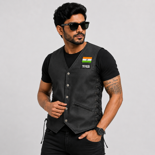 TRG02 Premium Nylon Motorcycle Riding Vest – Lightweight Biker Vest