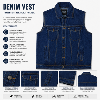 Trg010  Denim  vest