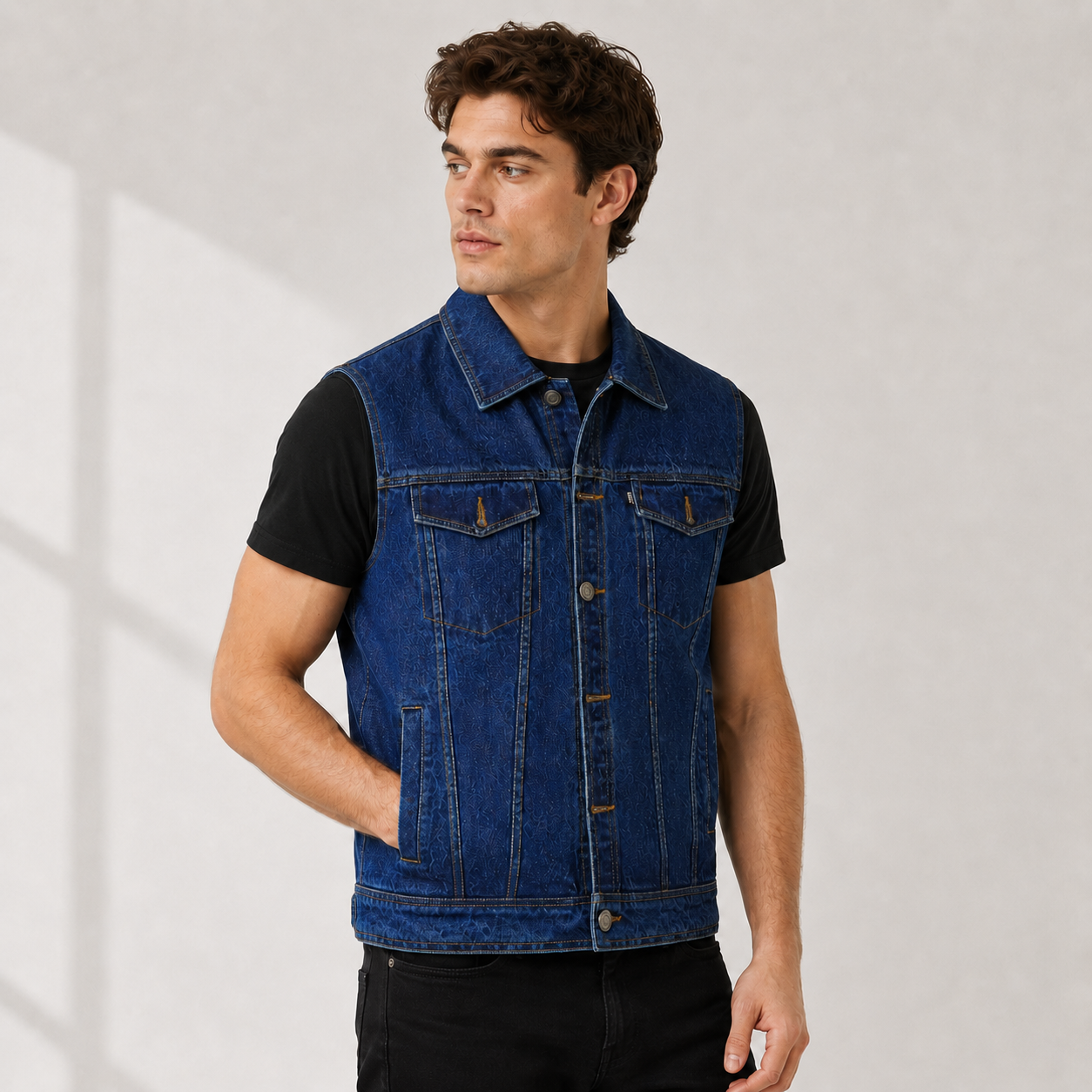 Trg010  Denim  vest