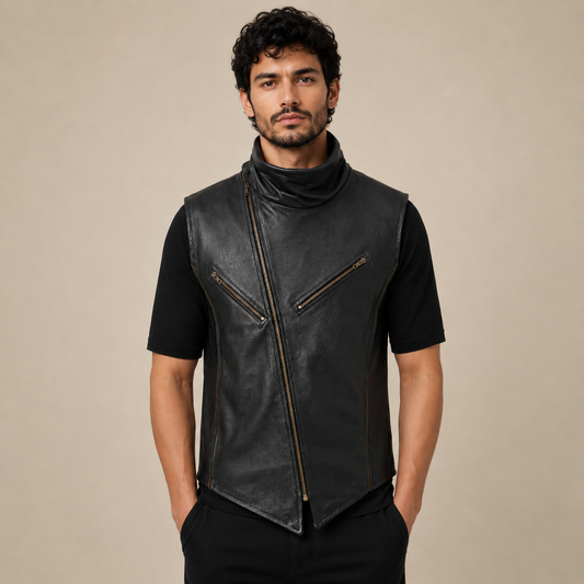 Trg021 Iron Edge Leather Vest