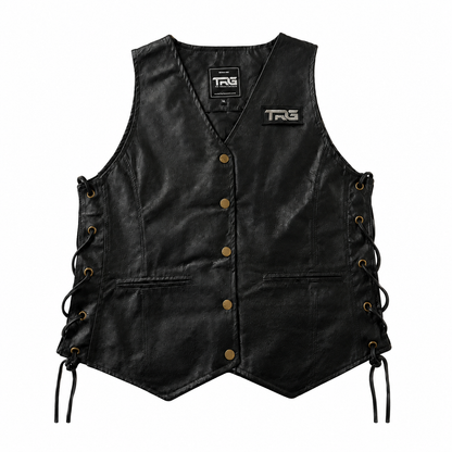 Trg016 Leather Riding Vest Ladies