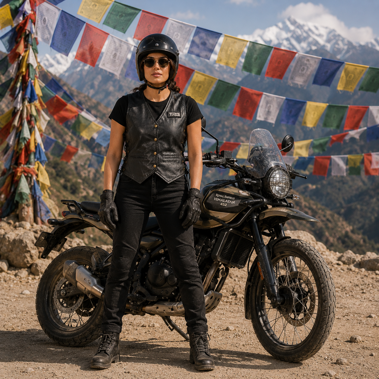 Trg016 Leather Riding Vest Ladies