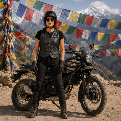 Trg016 Leather Riding Vest Ladies