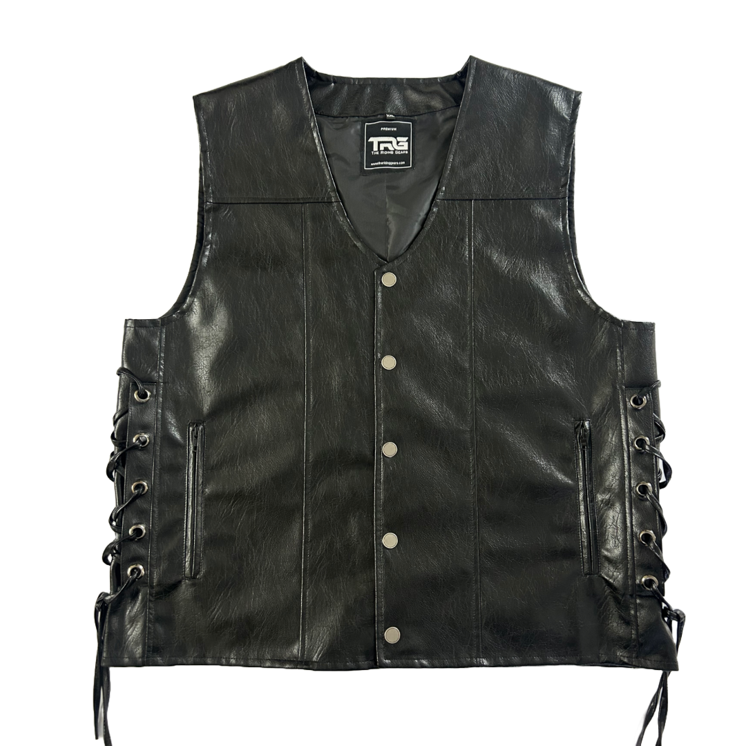 TRG05 FAUX/SYNTHETIC LEATHER RIDING VEST