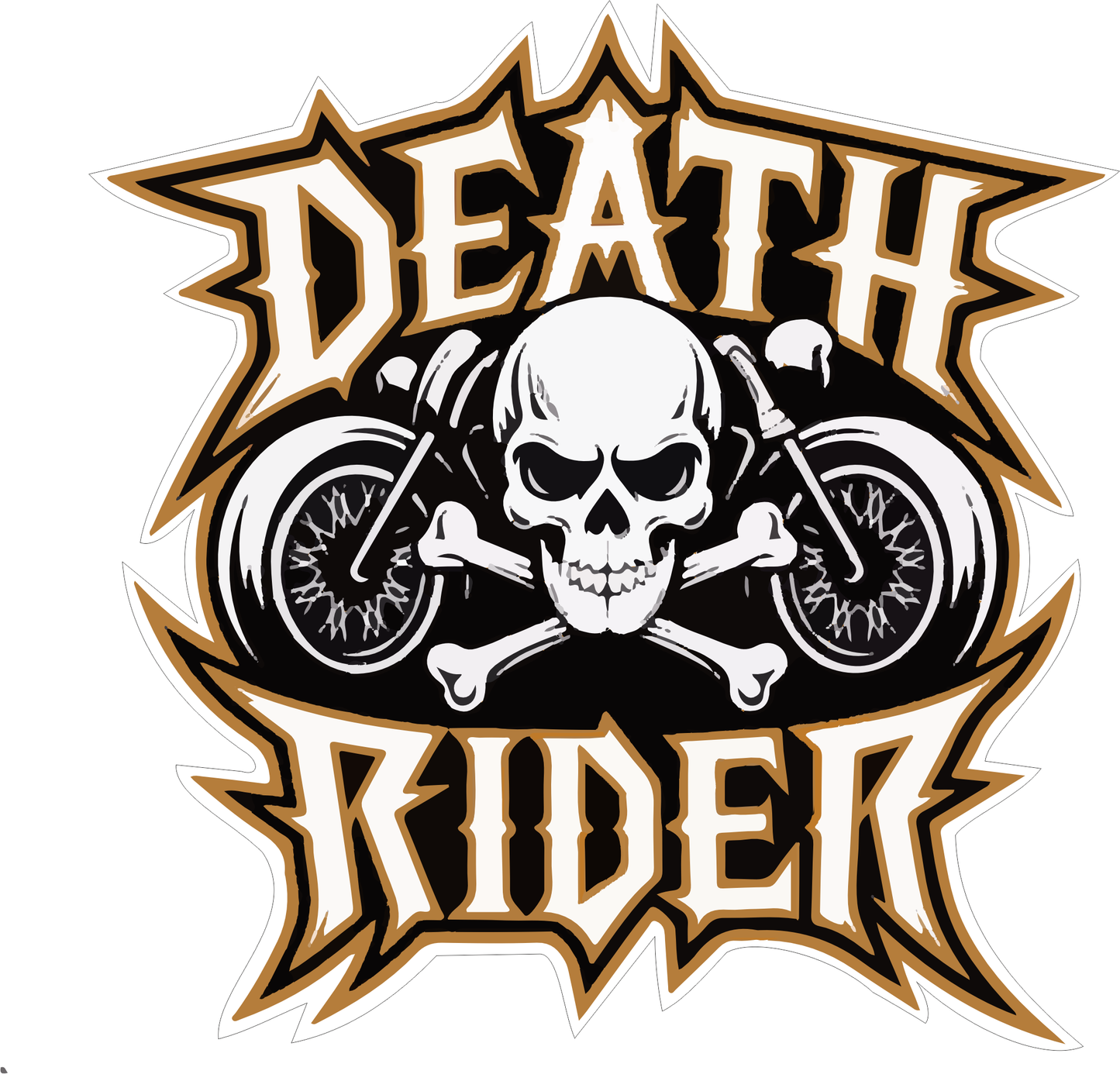 Death Rider Sticker 2.3 × 2.5 Inches – Motorcycle Sticker