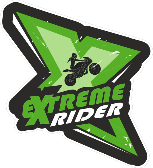 Extreme Rider Sticker 2.5 × 2.2 Inches – Motorcycle Adventure Sticker